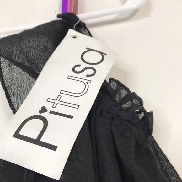 NWT Pitusa Camille Cold-Shoulder Ruffle Short Dress - Picture 4 of 7